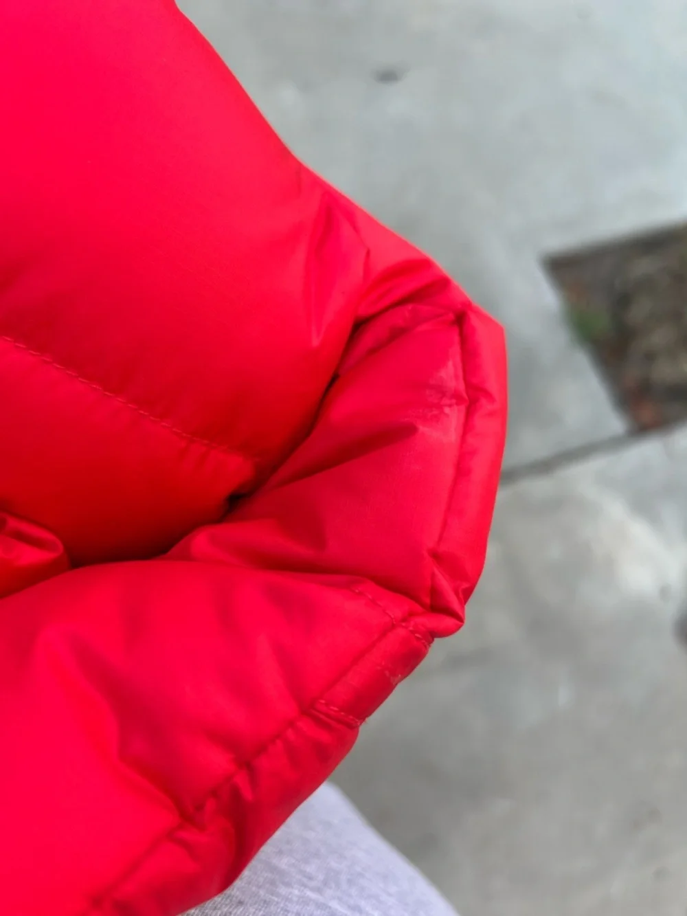 Ralph Lauren Red Quilted Puffer One-Piece Footie